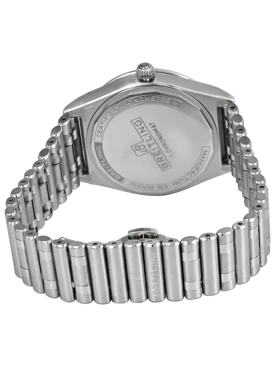 Женские часы Breitling Chronomat Automatic с синим циферблатом a10380101c1a1 — изображение 3 из 3, оттенок серебряный