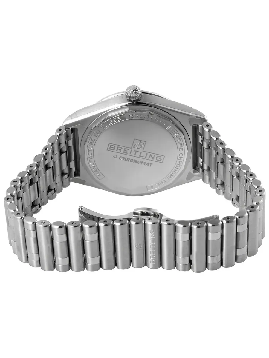 Женские часы Breitling Chronomat Automatic с белым циферблатом a10380101a2a1 — изображение 3 из 3, оттенок серебряный