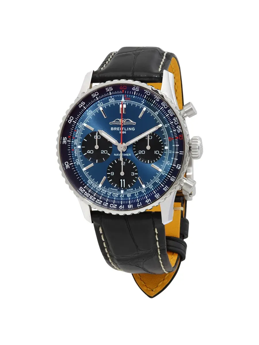 Мужские часы Breitling Navitimer B01 Chronograph Automatic Chronometer с синим циферблатом AB0139241C1P1 — изображение 1 из 3