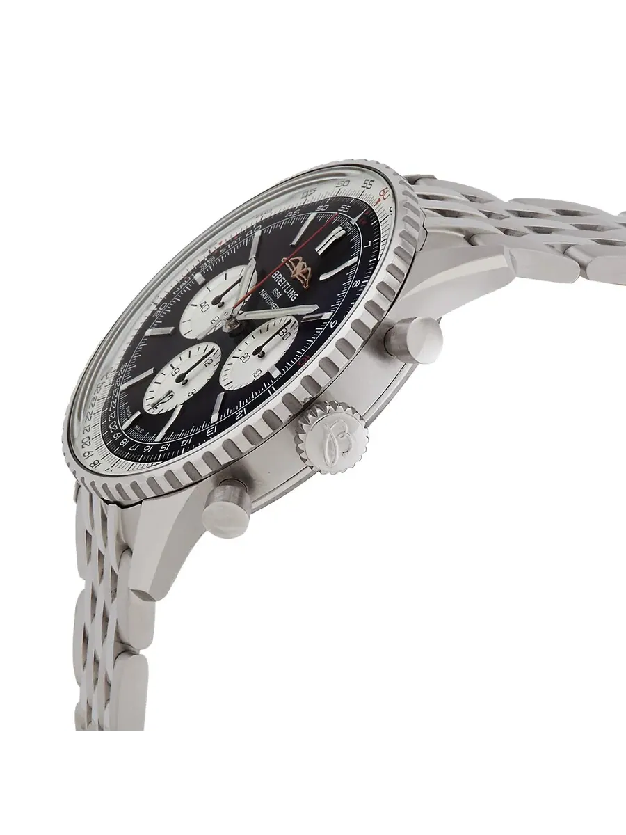 Часы Breitling Navitimer Chronograph Automatic Chronometer для мужчин с черным циферблатом AB0137211B1A1 — изображение 2 из 3