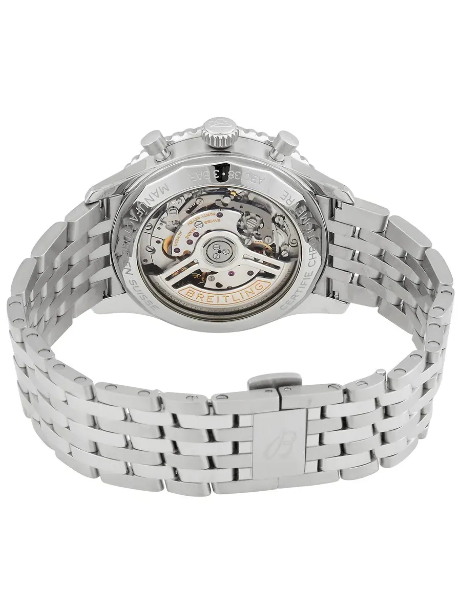 Часы Breitling Navitimer Chronograph Automatic Chronometer для мужчин с коричневым циферблатом AB0138241K1A1