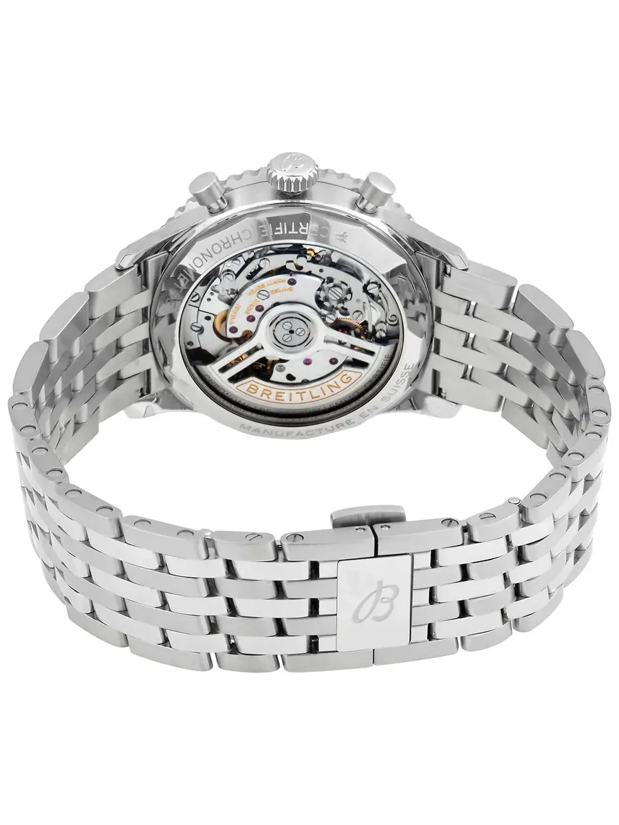 Часы Breitling Navitimer Chronograph Automatic Chronometer с серебристым циферблатом для мужчин AB0139211G1A1