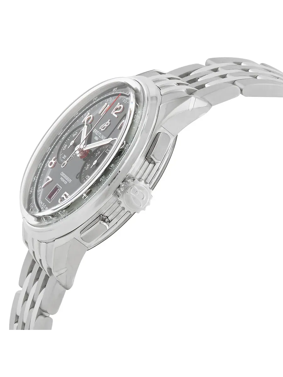 Мужские часы Breitling Premier B01 Chronograph 42 Automatic Chronometer с зеленым циферблатом AB0145371L1A1
