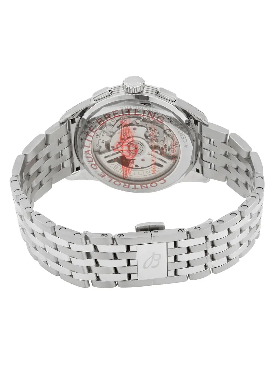 Мужские часы Breitling Premier B01 Chronograph 42 Automatic Chronometer с зеленым циферблатом AB0145371L1A1