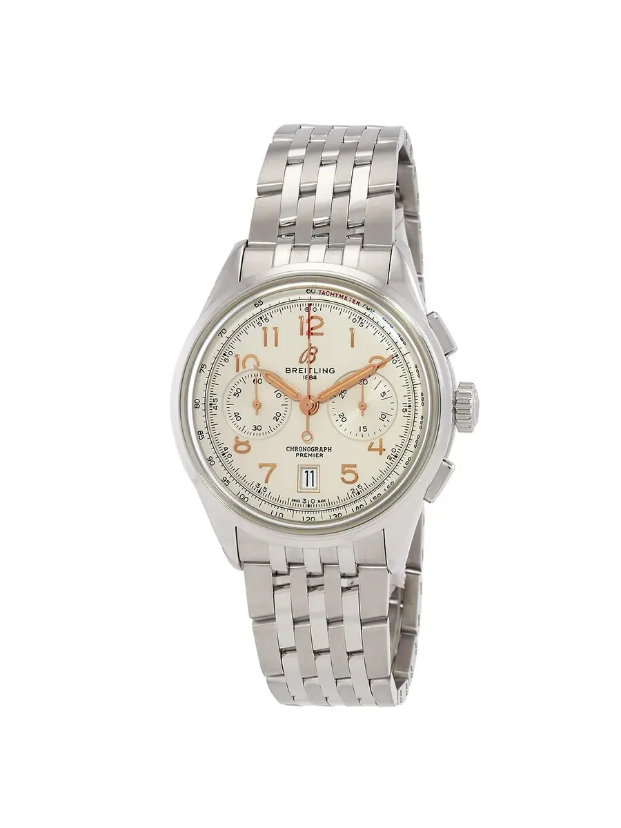 Мужские автоматические часы Breitling Premier B01 Chronograph 42 AB0145211G1A1 — изображение 1 из 4, оттенок серебряный