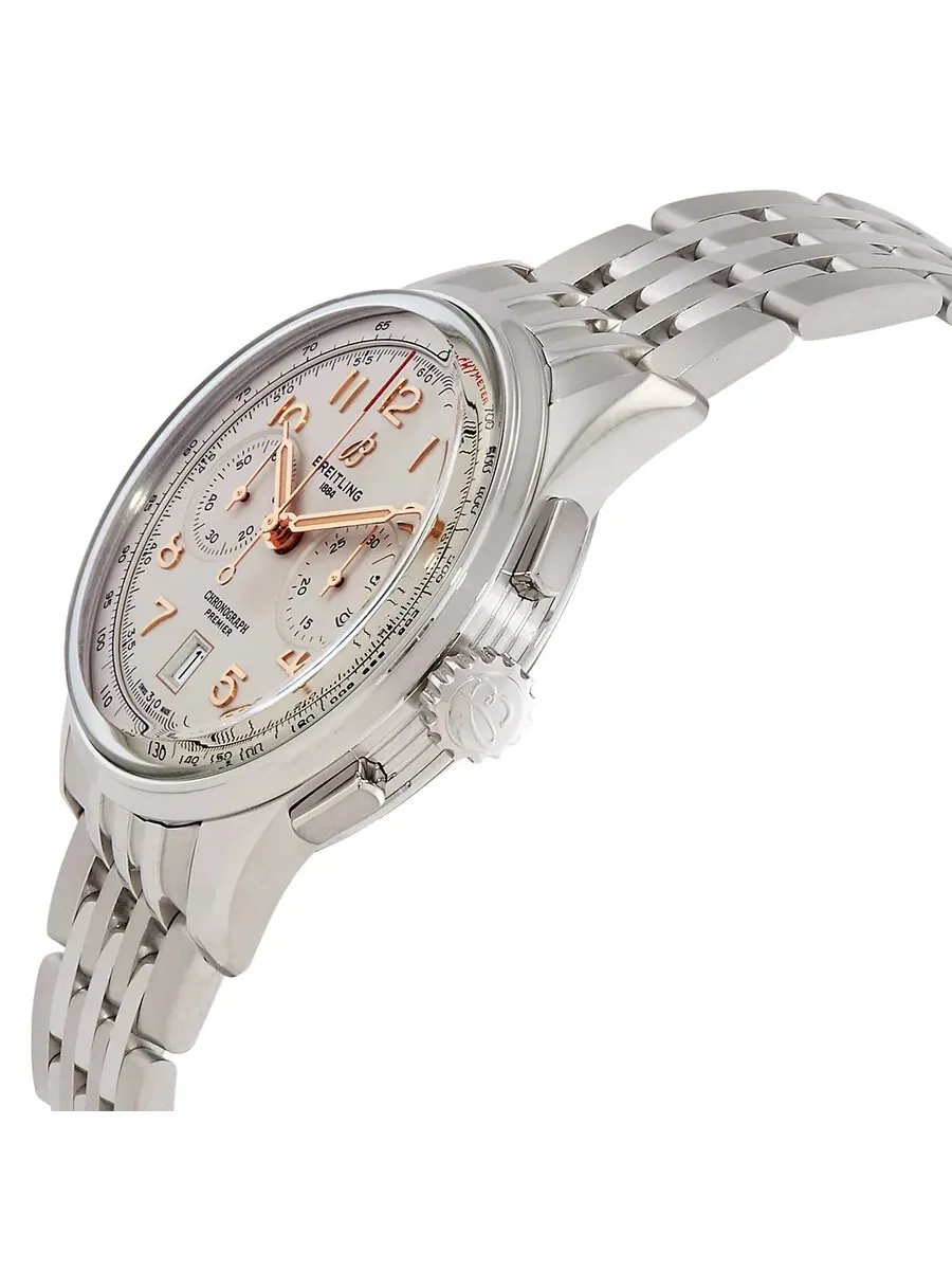 Мужские автоматические часы Breitling Premier B01 Chronograph 42 AB0145211G1A1 — изображение 2 из 4, оттенок серебряный