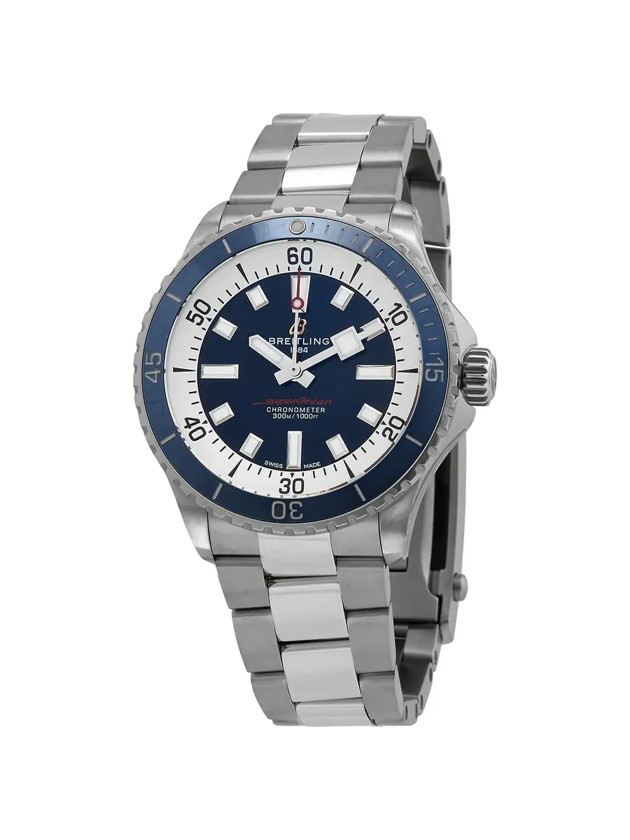 Мужские часы Breitling Superocean Automatic Chronometer с синим циферблатом A17375E71C1A1 — изображение 1 из 3, оттенок синий