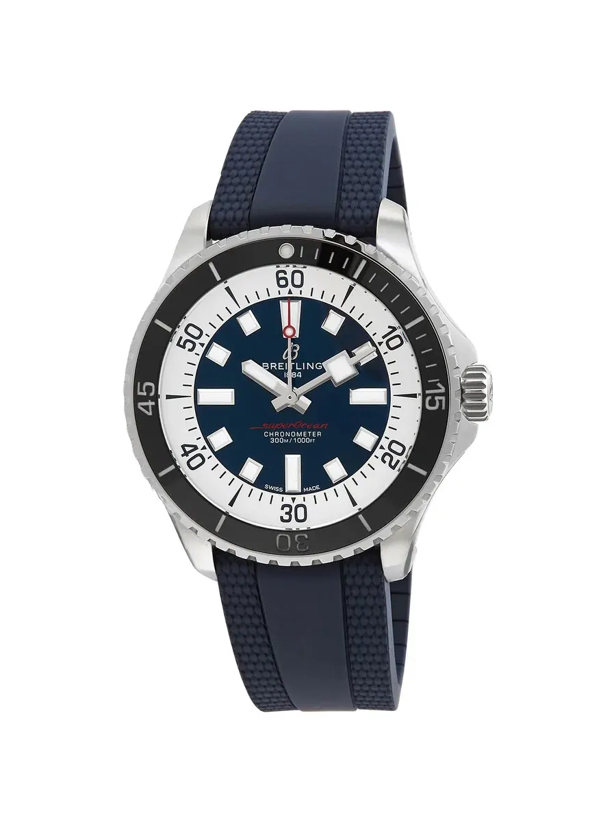 Часы Breitling Superocean 44 Automatic Chronometer для мужчин с синим циферблатом A17376211C1S1