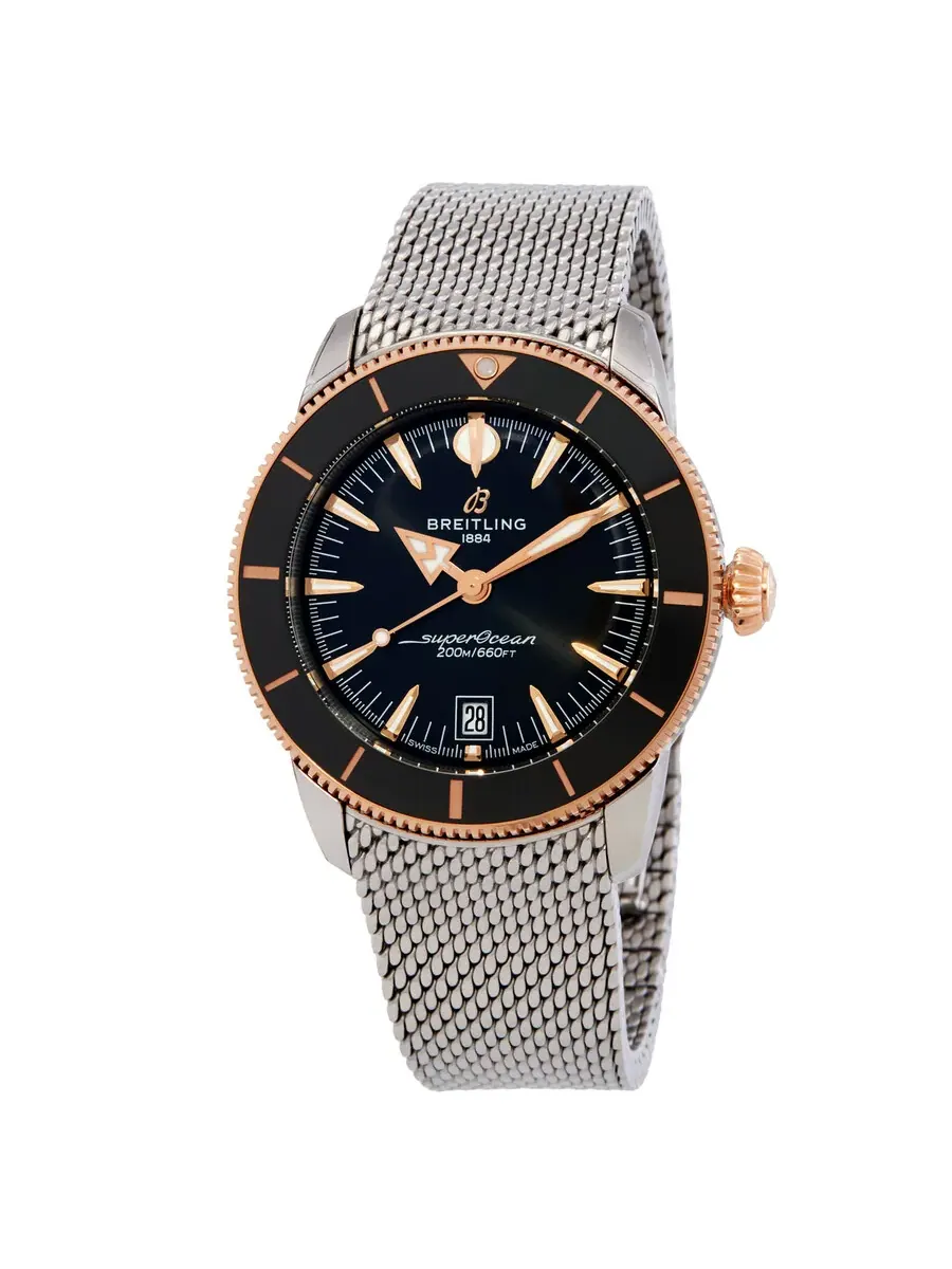 Мужские часы Breitling Superocean Heritage Automatic с черным циферблатом UB3111241B1A1