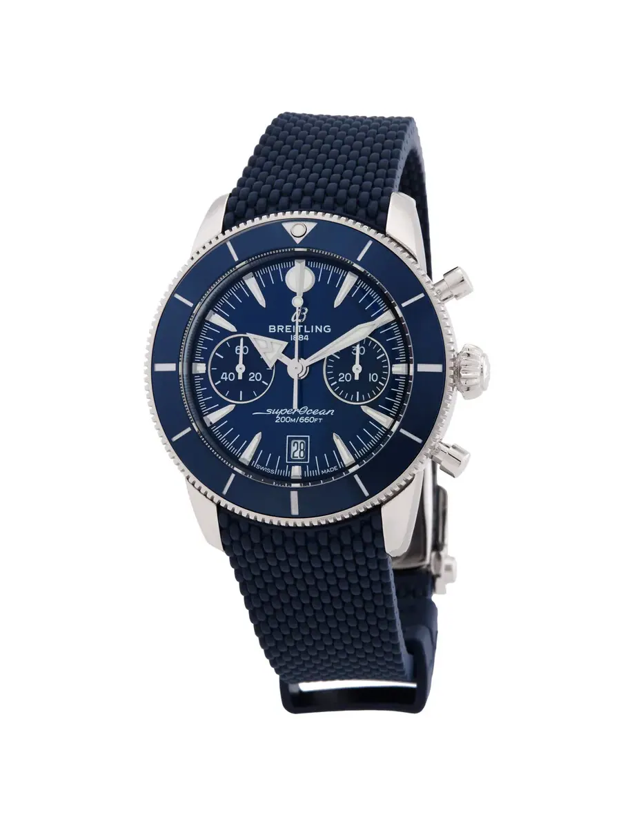 Мужские часы Breitling Superocean Heritage Chronograph Automatic Chronometer с синим циферблатом AB0156161C1S1, оттенок синий