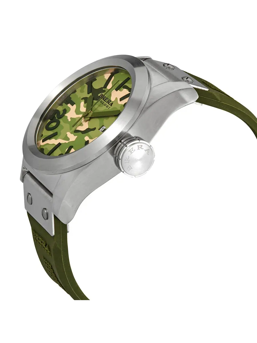 Мужские часы Brera Orologi Eterno Solotempo Quartz с зеленым циферблатом BRETS4581 — изображение 2 из 3, оттенок серебряный