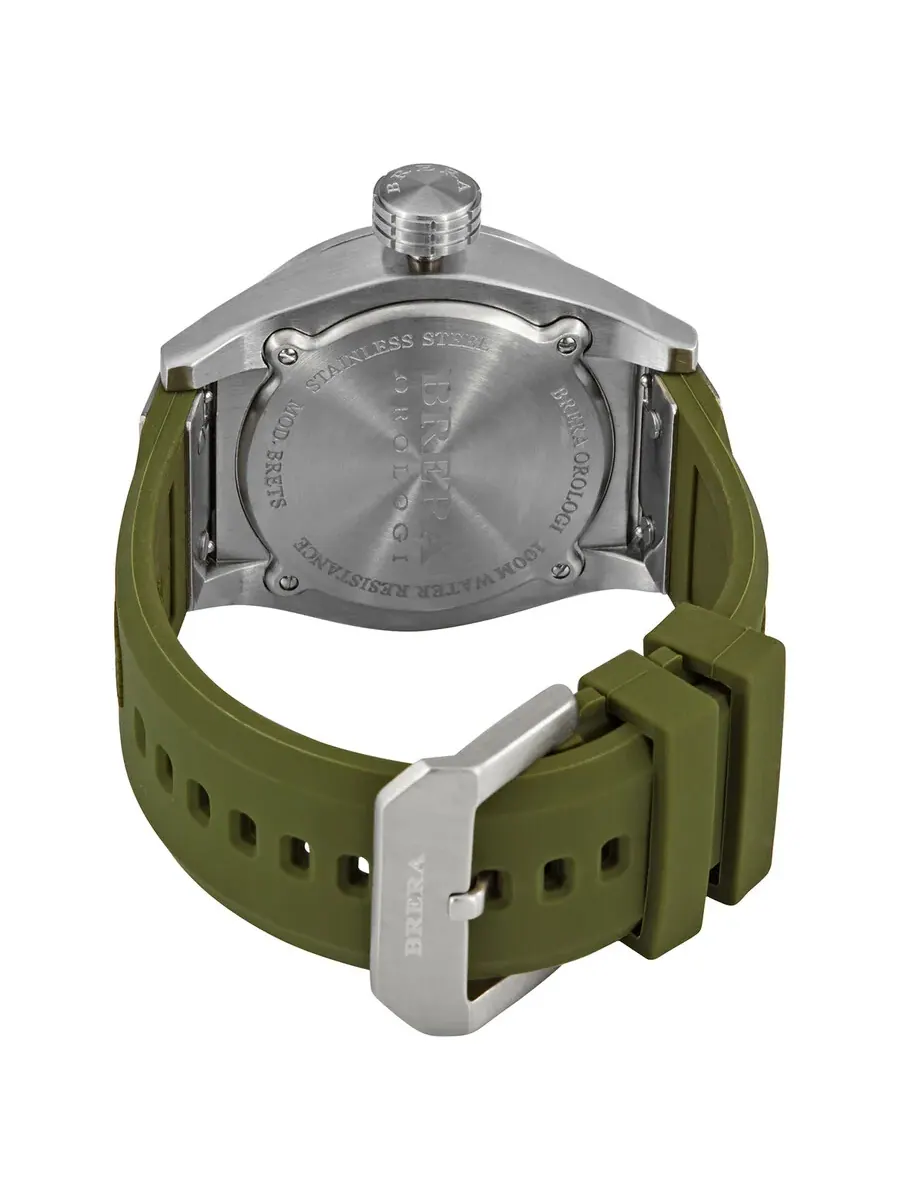Мужские часы Brera Orologi Eterno Solotempo Quartz с зеленым циферблатом BRETS4581 — изображение 3 из 3, оттенок серебряный