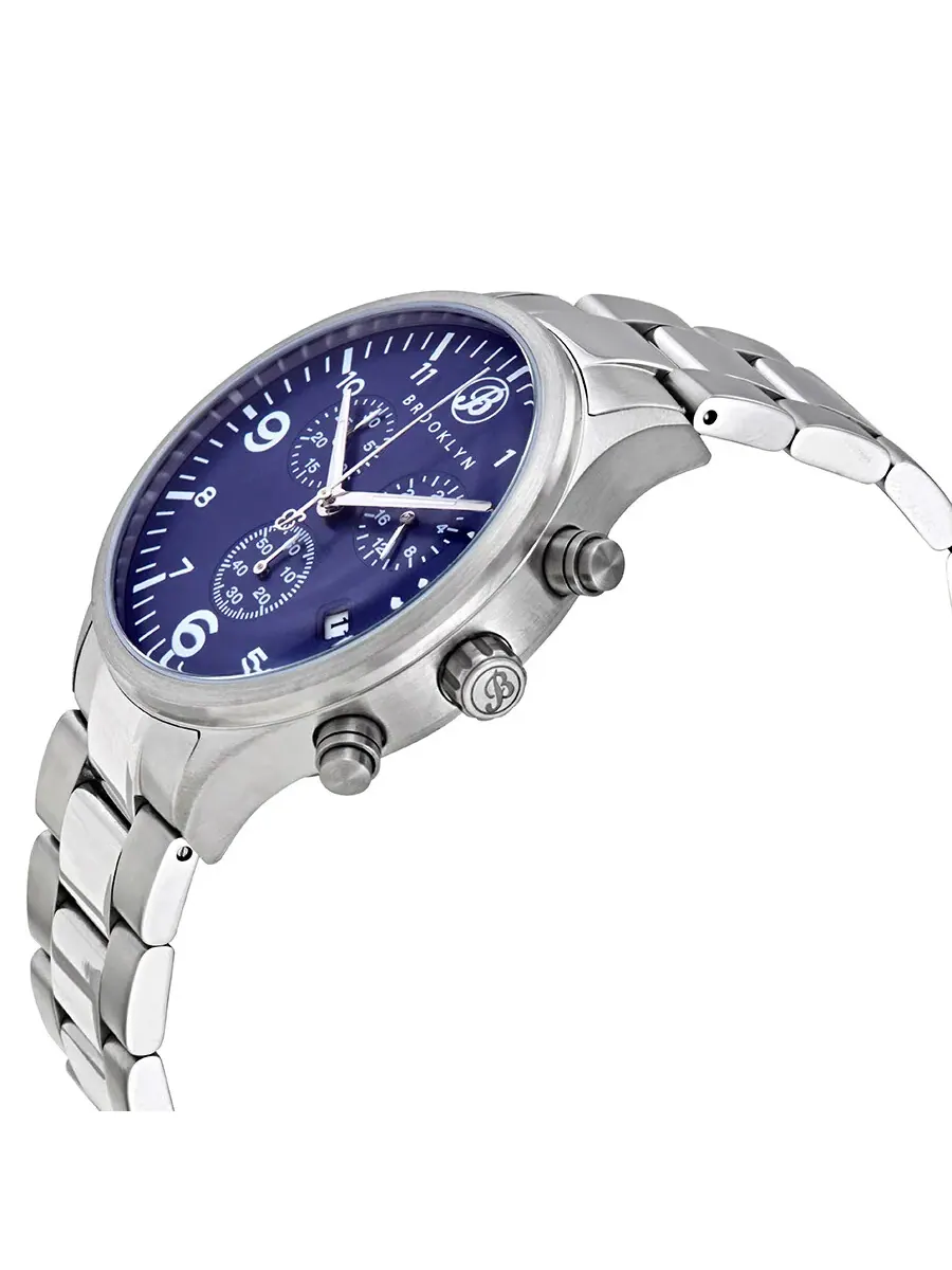 Мужские часы Brooklyn Watch Co. Bedford Brownstone II Quartz с синим циферблатом 308-BLU-2 — изображение 2 из 5
