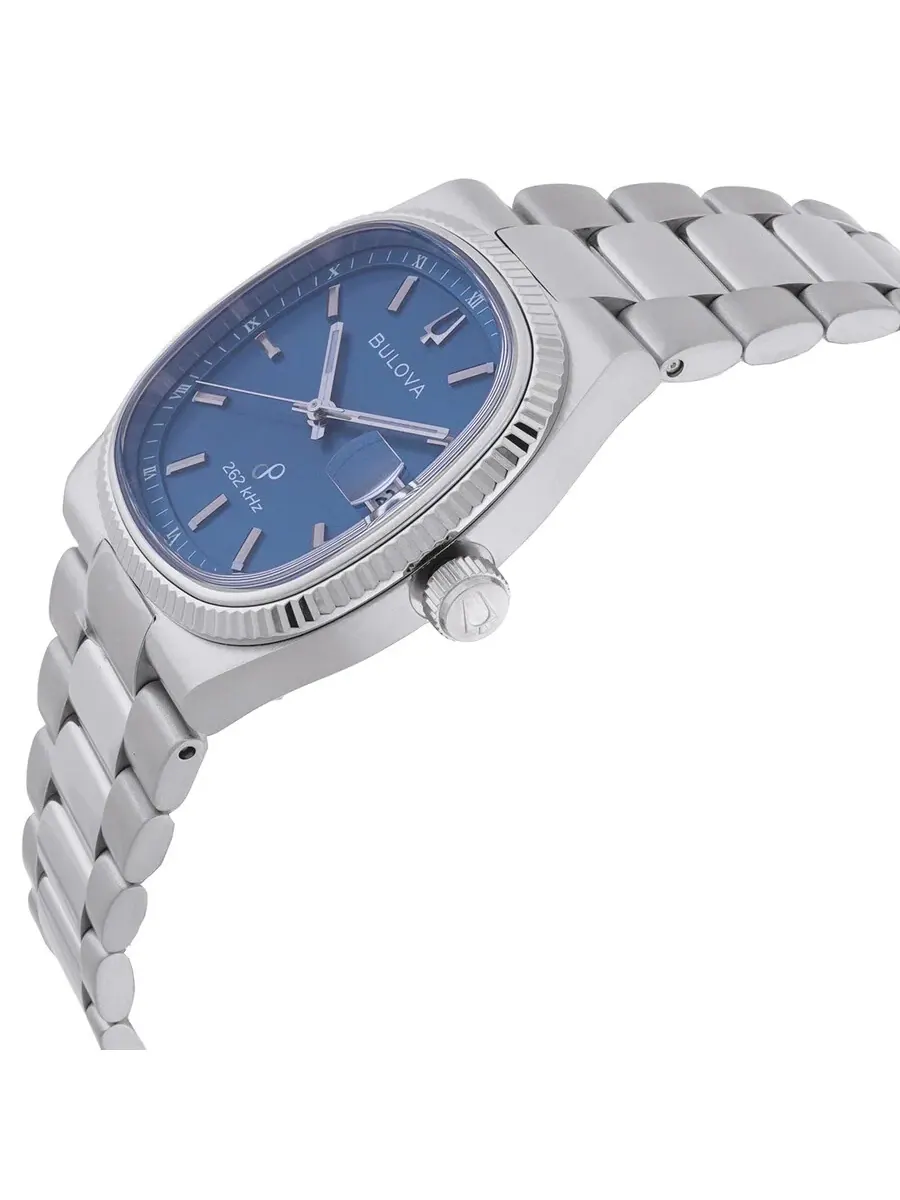 Мужские часы Bulova Super Seville Quartz с синим циферблатом 96B440 — изображение 2 из 3, оттенок серебряный