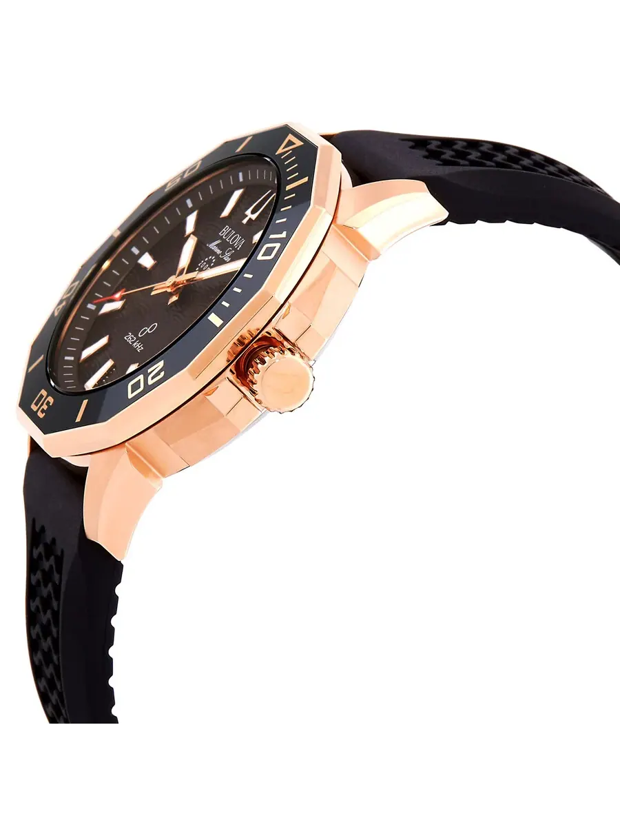 Мужские часы Bulova Marine Star HPQ Precisionist Quartz с коричневым циферблатом, модель 98B421 — изображение 2 из 3