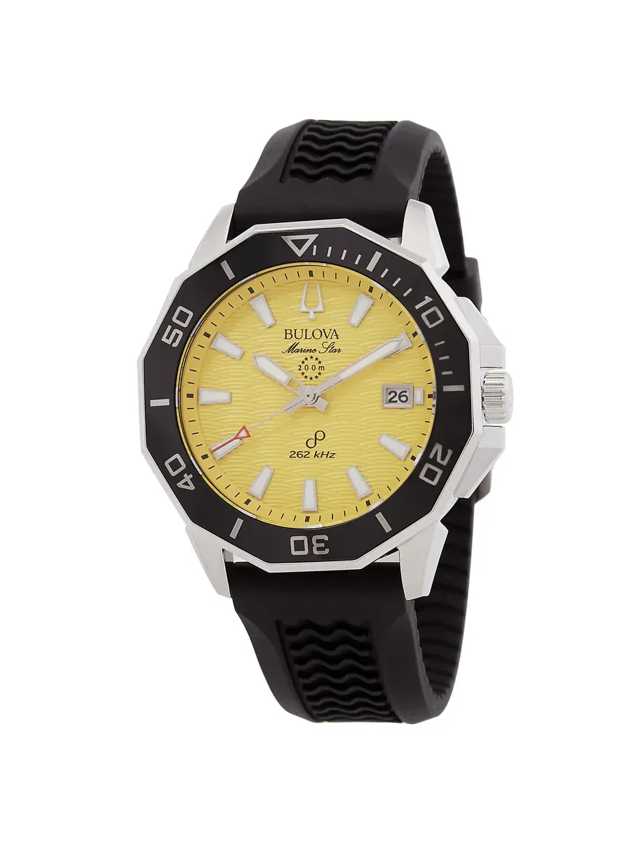 Мужские кварцевые часы Bulova Marine Star 96B431 — изображение 1 из 3, оттенок черный
