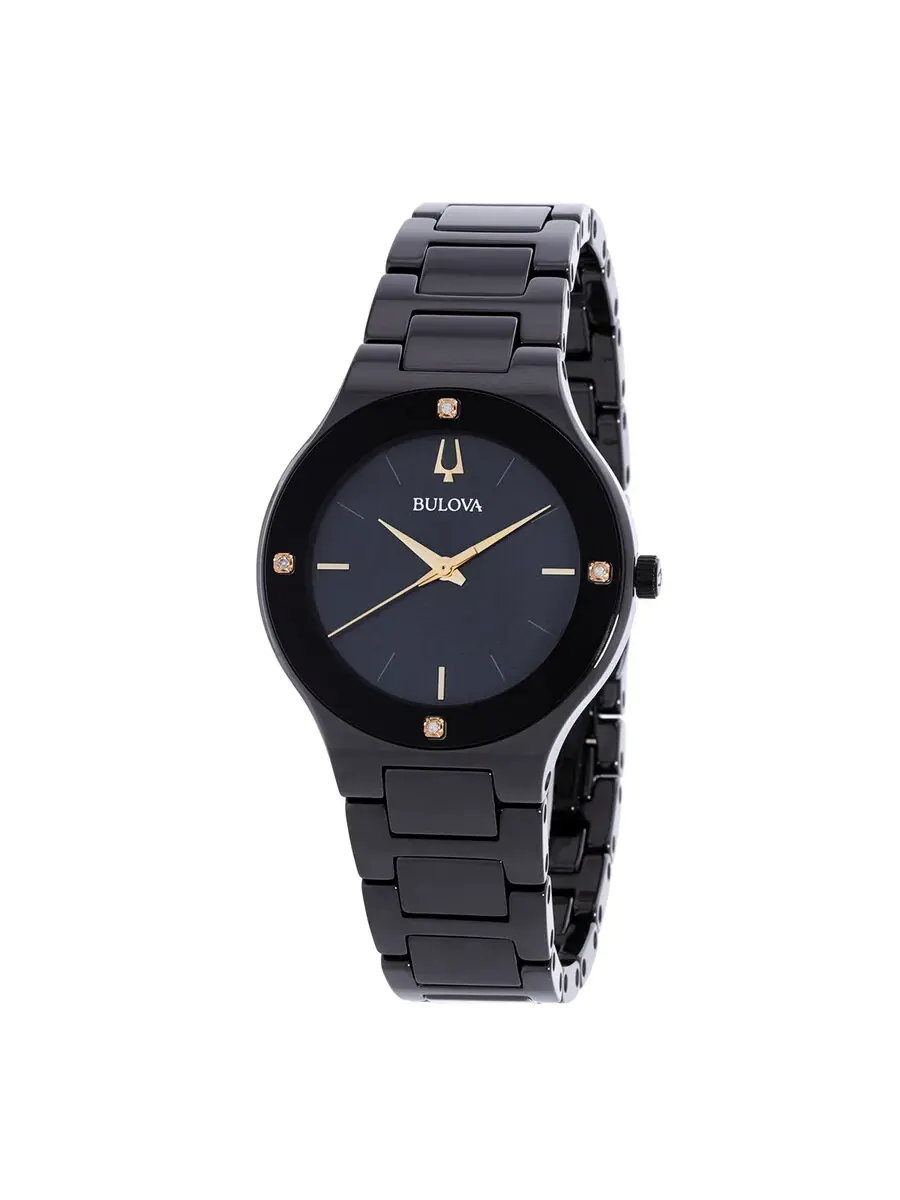Женские часы Bulova Millennia с кварцевым механизмом, черным перламутровым циферблатом 98R293 — изображение 1 из 3