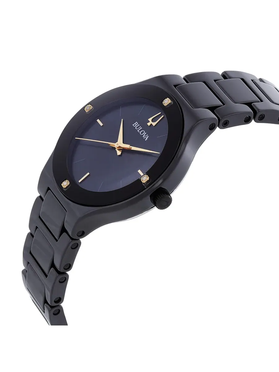 Женские часы Bulova Millennia с кварцевым механизмом, черным перламутровым циферблатом 98R293 — изображение 2 из 3