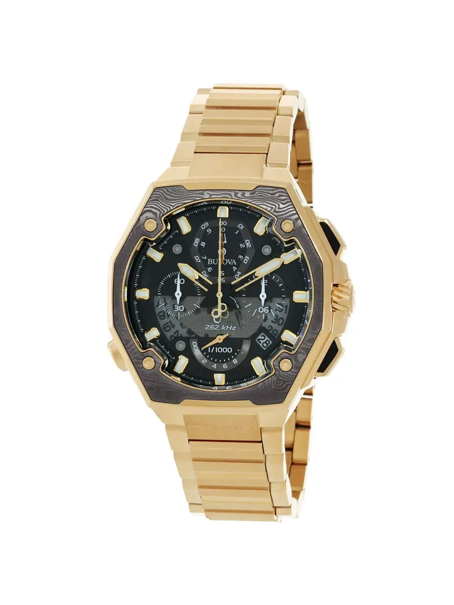 Мужские часы Bulova Series X с кварцевым механизмом и черным циферблатом 98B429 — изображение 1 из 3, оттенок черный