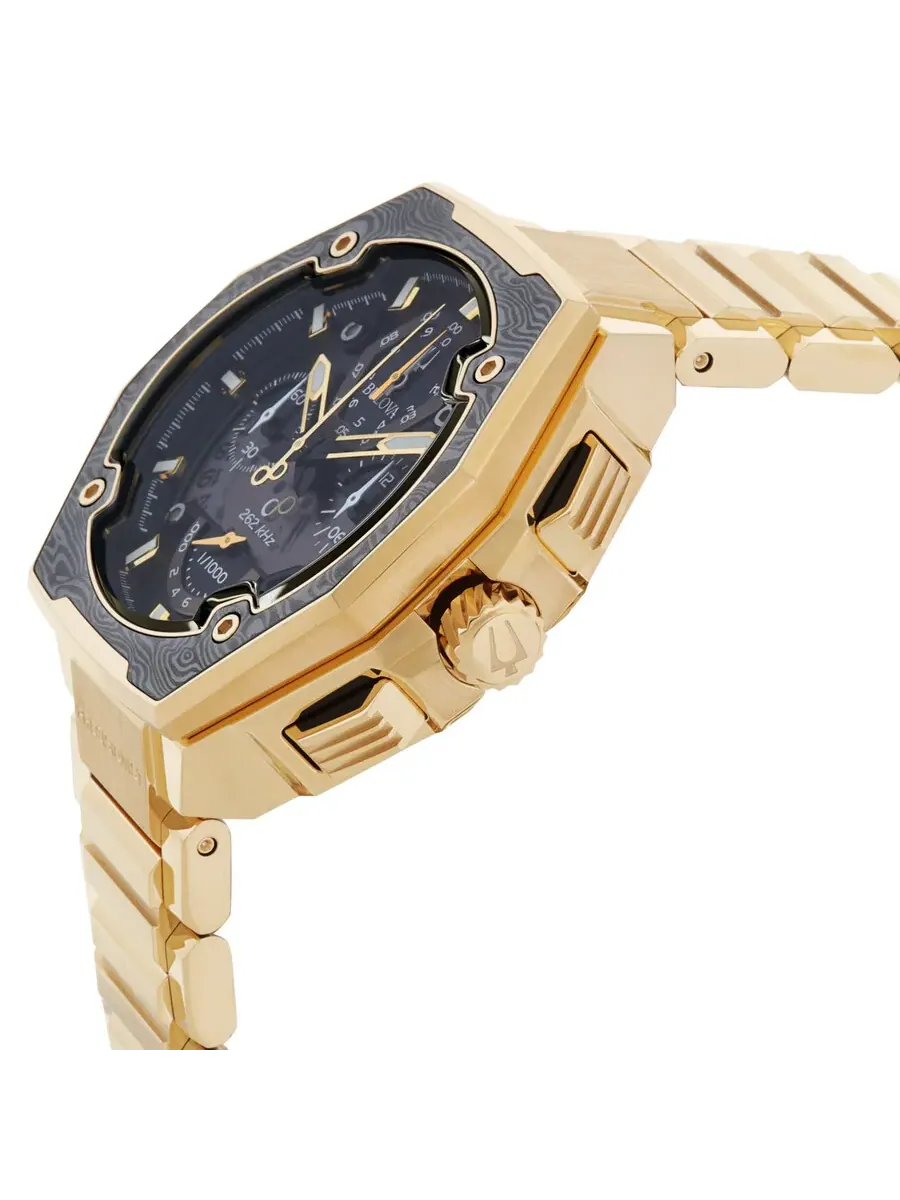 Мужские часы Bulova Series X с кварцевым механизмом и черным циферблатом 98B429 — изображение 2 из 3, оттенок черный