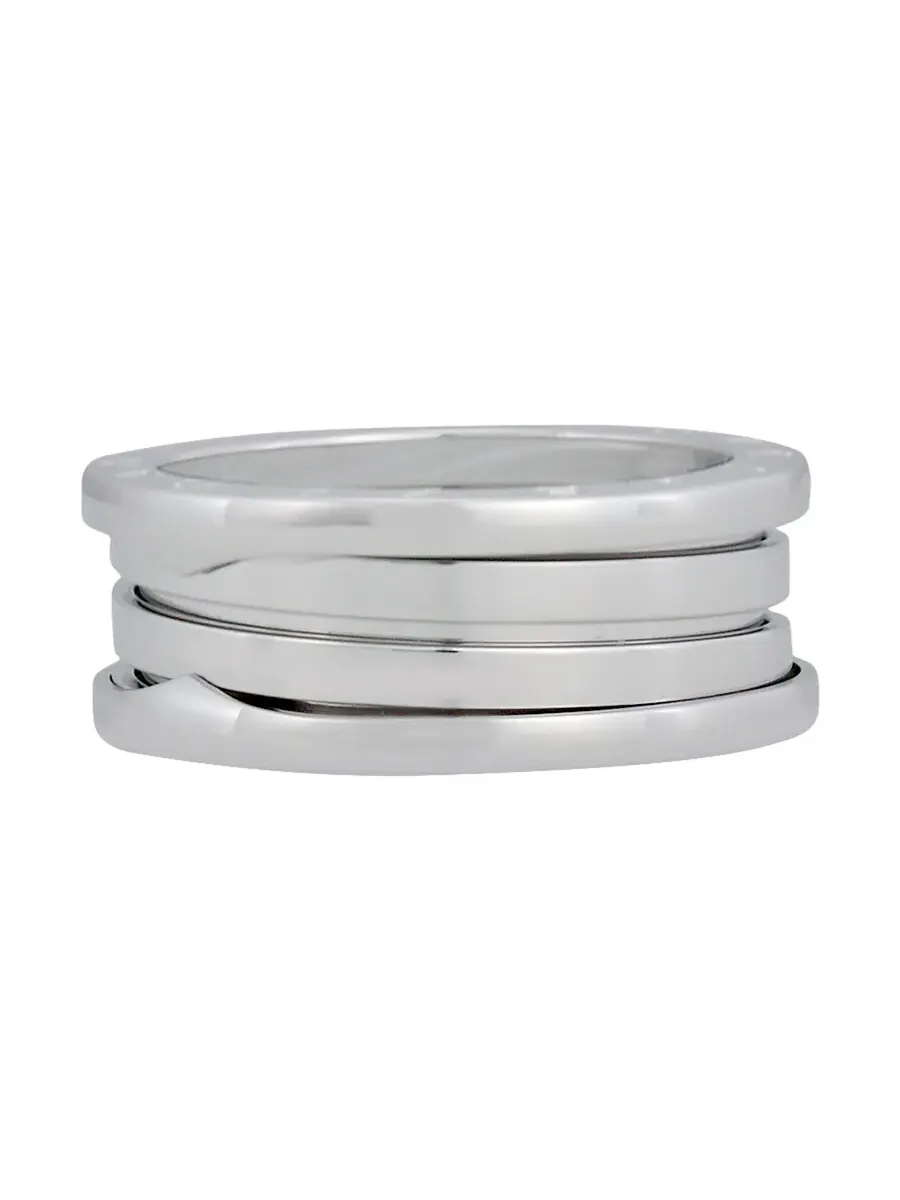 Кольцо Bvlgari B.Zero1 18K из белого золота с тремя кольцами — изображение 4 из 4, оттенок серебряный