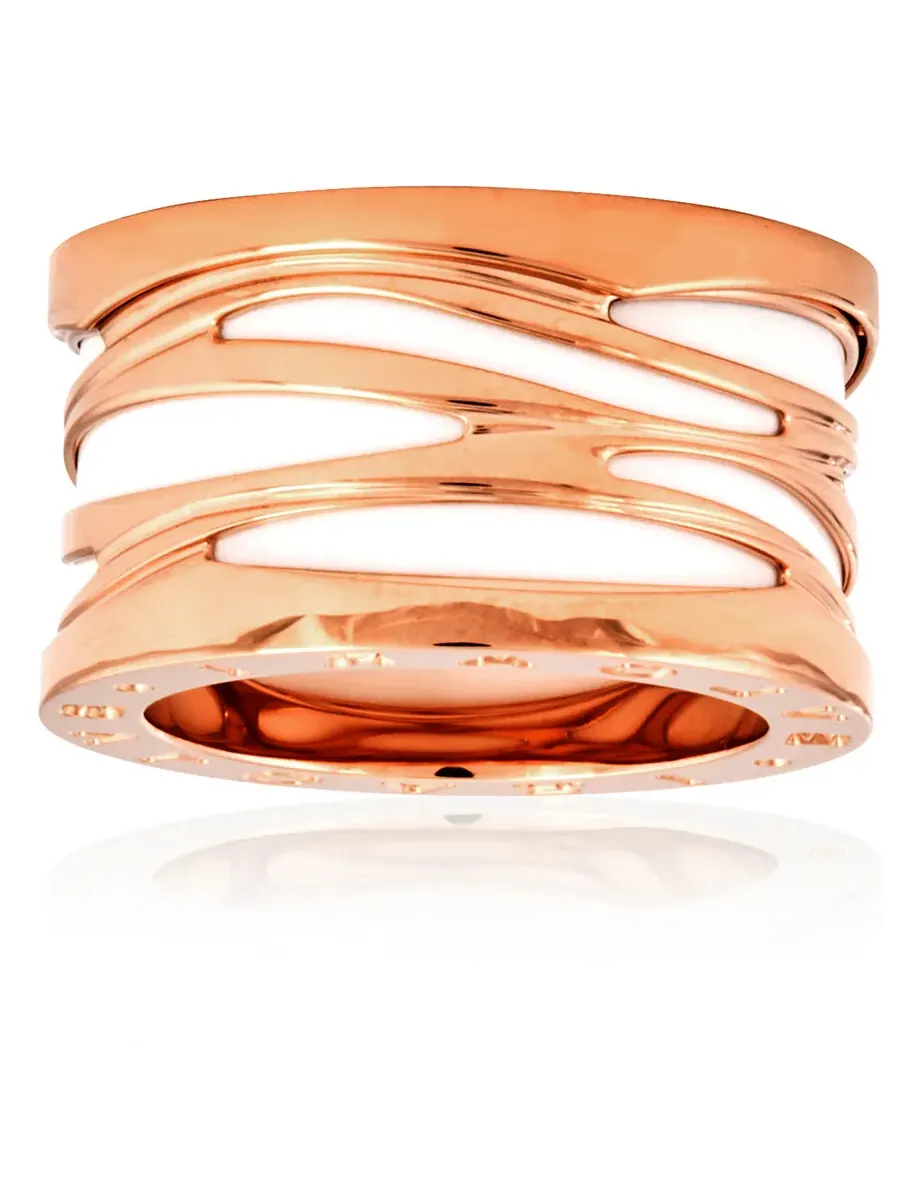 Кольцо Bvlgari B.Zero 1 из розового и белого золота 18 карат — изображение 2 из 3, оттенок золото