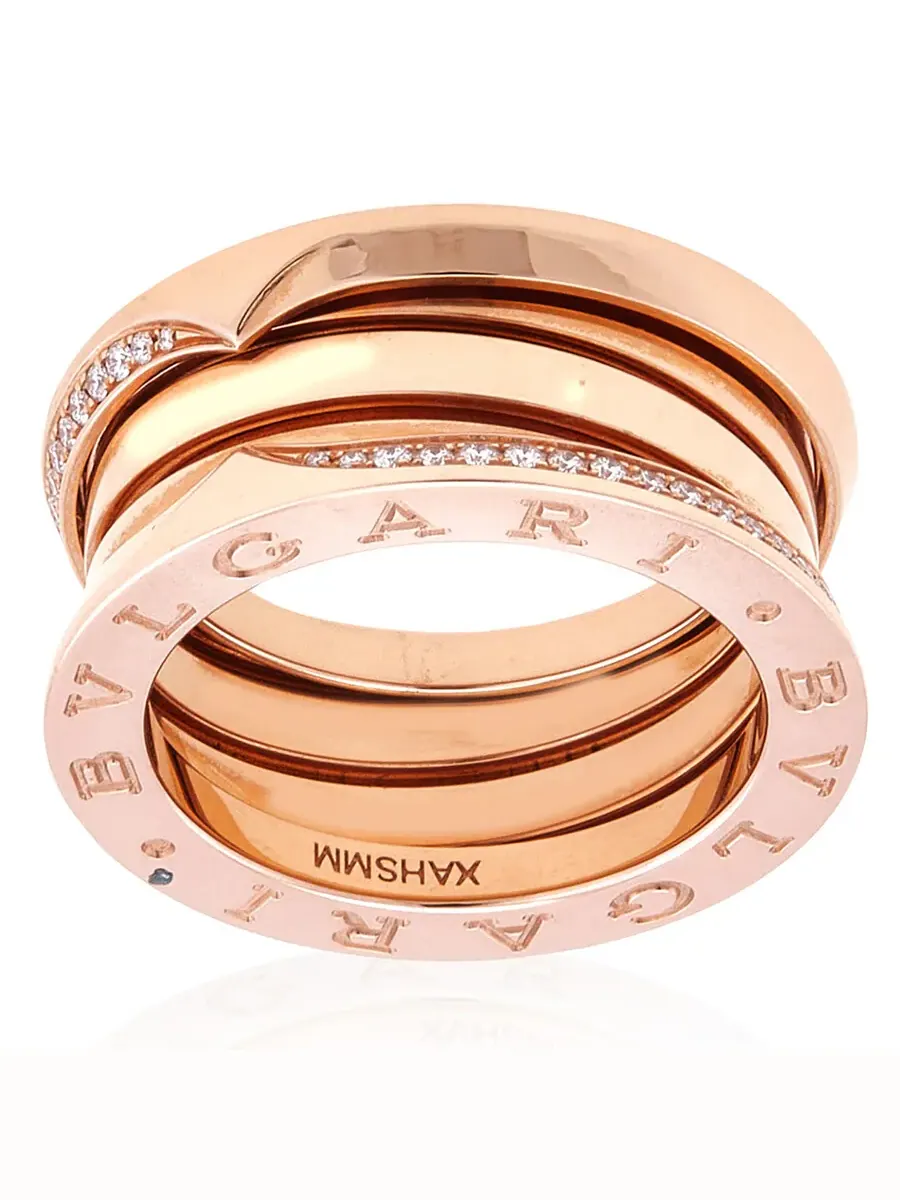 Кольцо Bvlgari B.zero1 из розового золота — изображение 2 из 2, оттенок розовый золотистый
