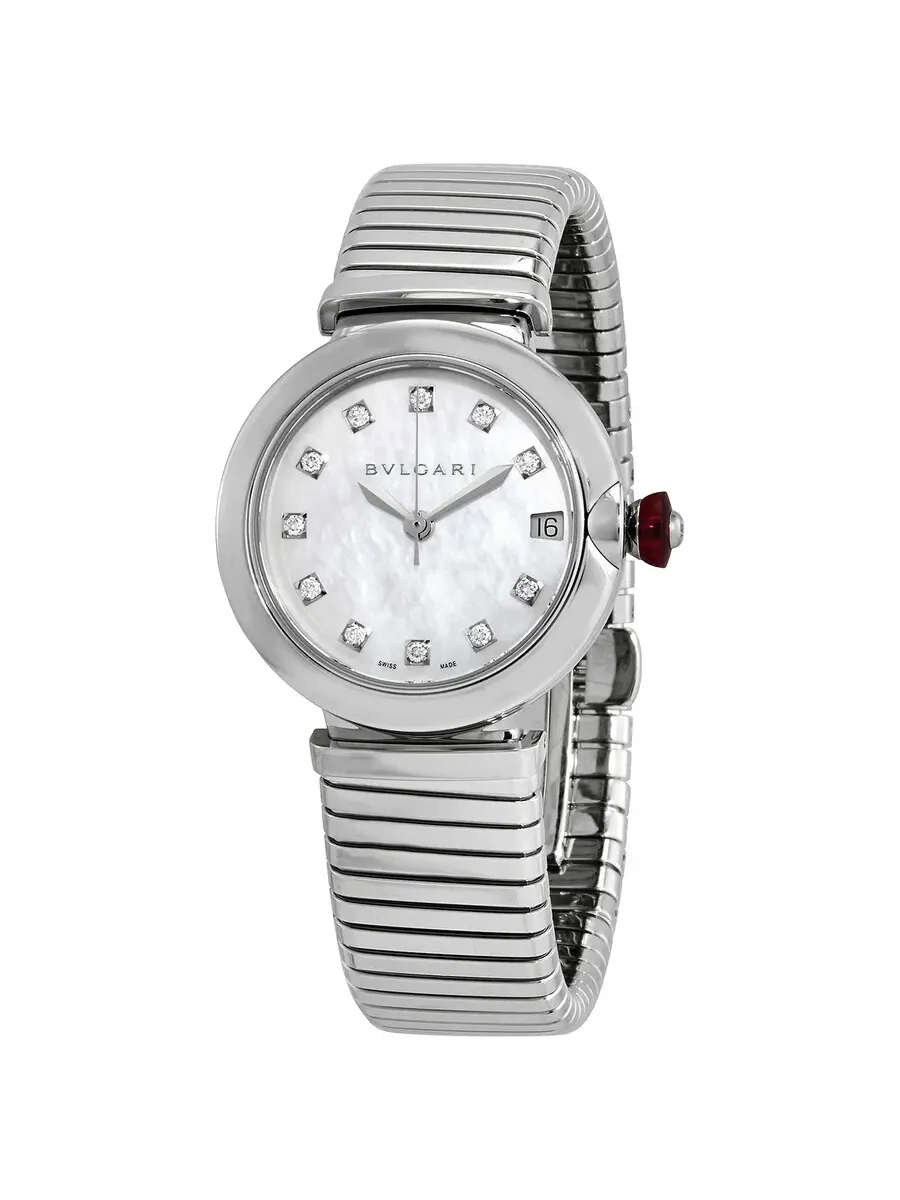 Женские часы Bvlgari Lucea Automatic с перламутровым циферблатом и бриллиантами 103100 — изображение 1 из 3