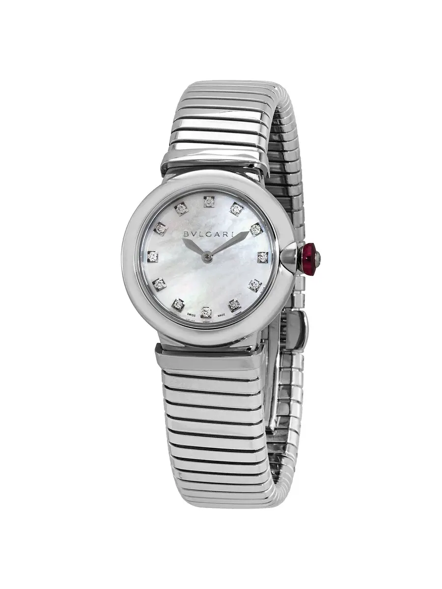 Женские часы Bvlgari Quartz Diamond 103101 — серебристый