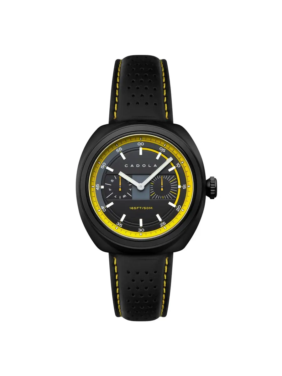 Мужские часы Cadola Giulia GMT Quartz с черным циферблатом CD-1043-02 — черный