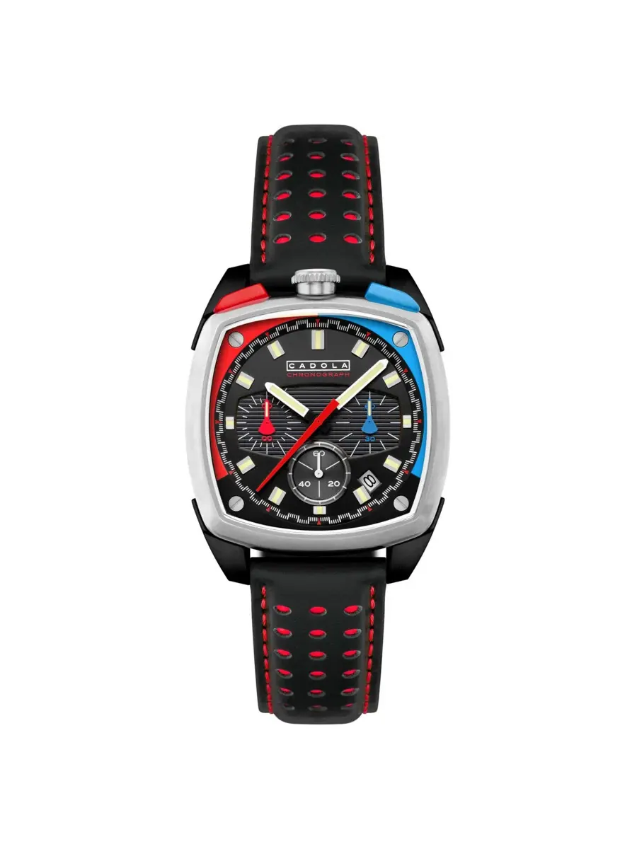 Мужские часы Cadola Taurus Chronograph Quartz с черным циферблатом CD-1060-01 — серебристый