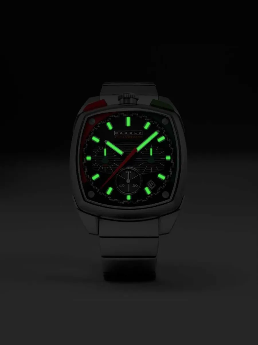 Мужские кварцевые часы Cadola Taurus Chronograph с черным циферблатом CD-1060-11 — изображение 3 из 4, оттенок серебряный