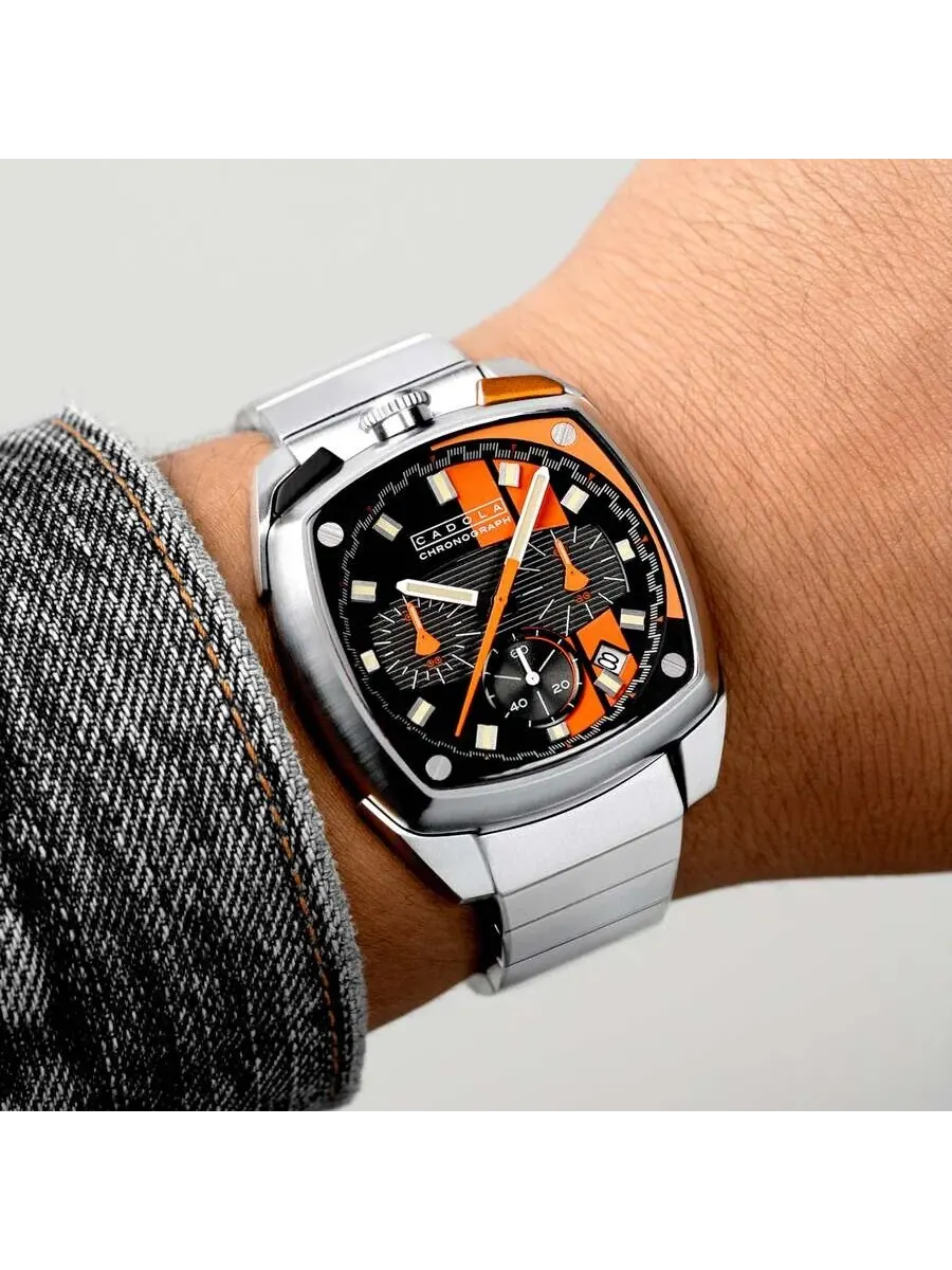 Мужские часы Cadola Taurus Chronograph Quartz с черным циферблатом CD-1060-22 — изображение 2 из 4, оттенок серебряный