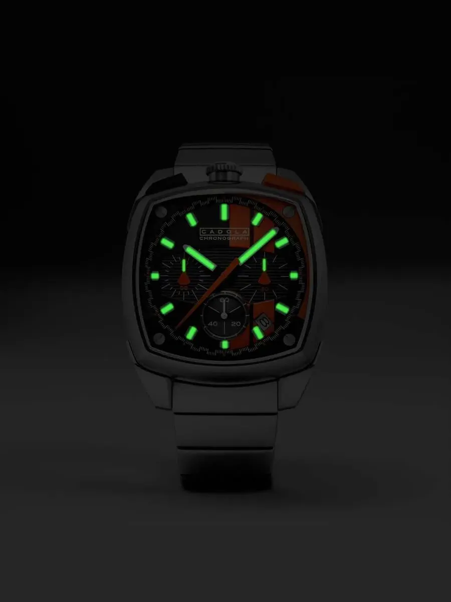 Мужские часы Cadola Taurus Chronograph Quartz с черным циферблатом CD-1060-22 — изображение 3 из 4, оттенок серебряный