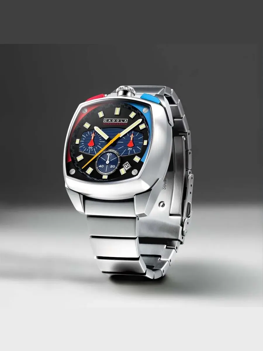 Мужские часы Cadola Taurus Chronograph Quartz с черным циферблатом CD-1060-44 — изображение 4 из 4, оттенок серебряный