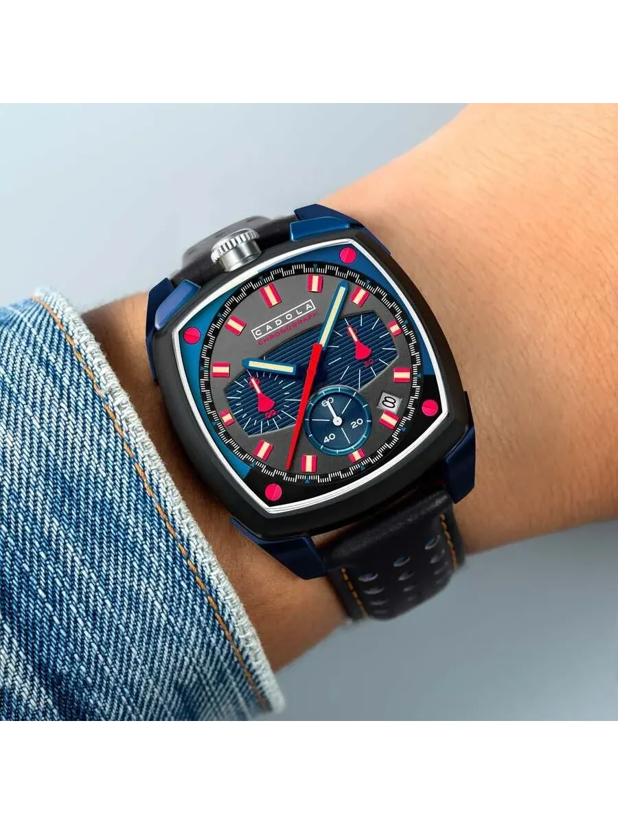 Мужские часы Cadola Taurus Chronograph Quartz с серым циферблатом CD-1060-04 — изображение 2 из 4, оттенок черный