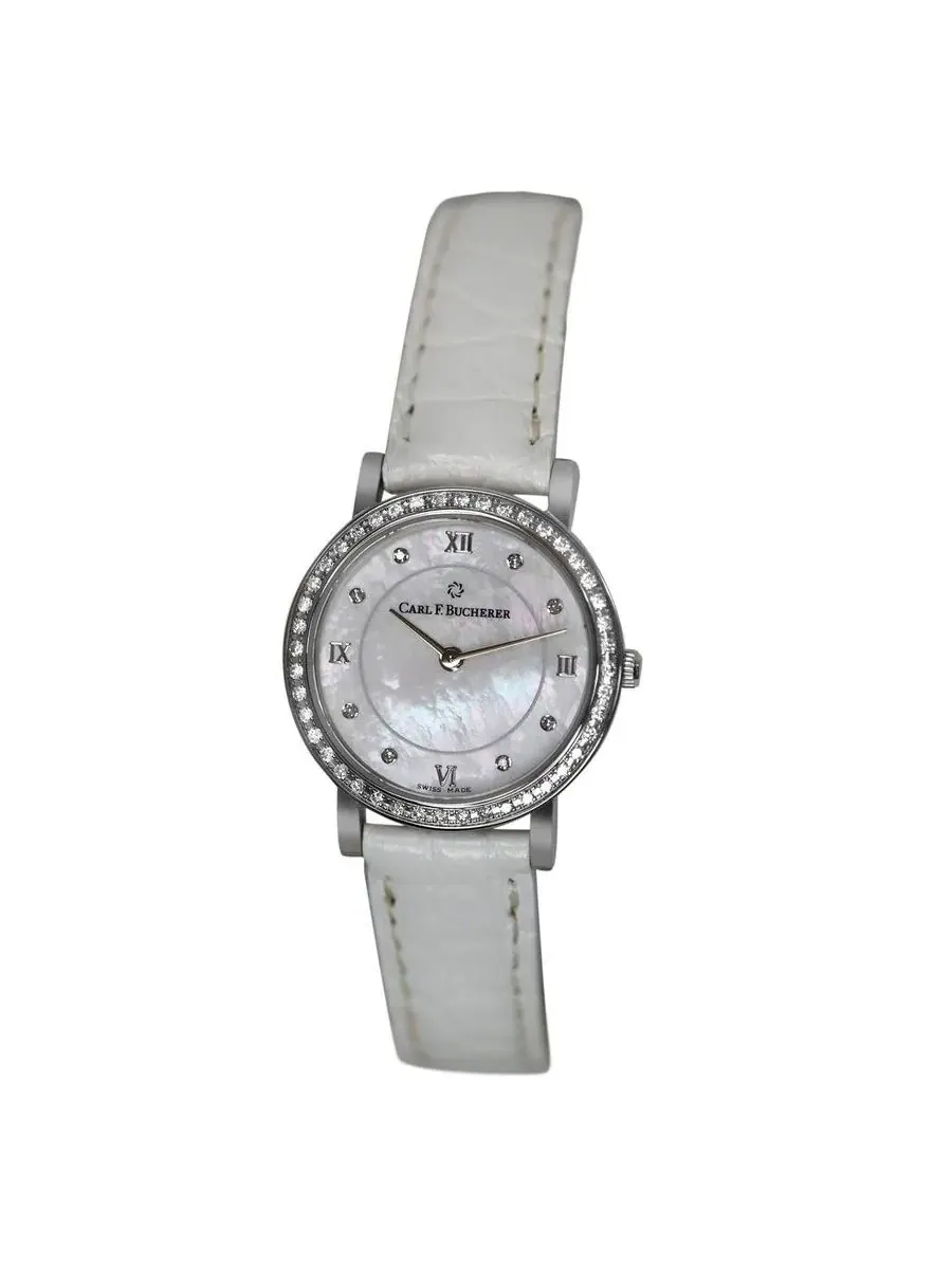 Женские часы Carl F. Bucherer Adamavi Quartz с бриллиантами 00.10308.02.79.99/W — белый