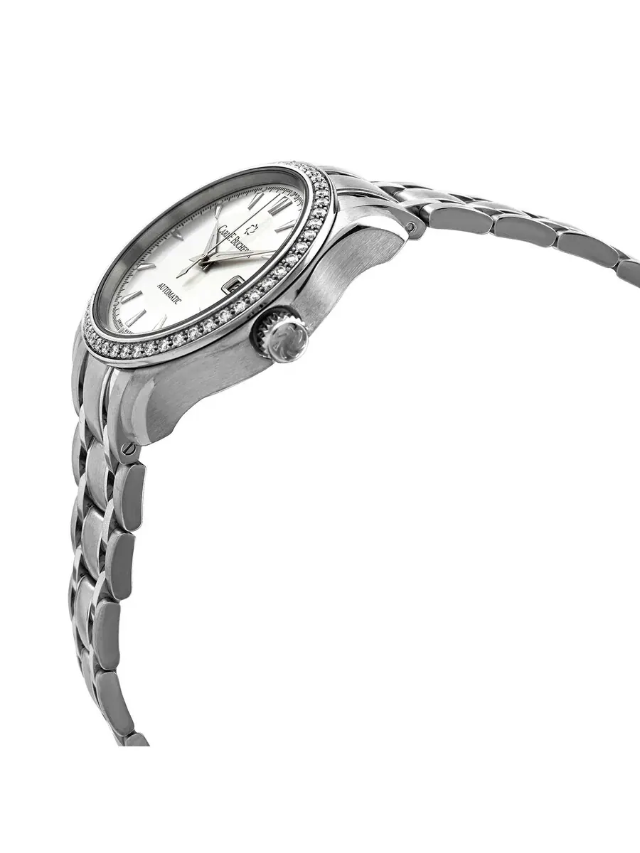 Часы Carl F. Bucherer Manero Autodate Automatic с серебристым циферблатом и бриллиантами 00.10911.08.13.31