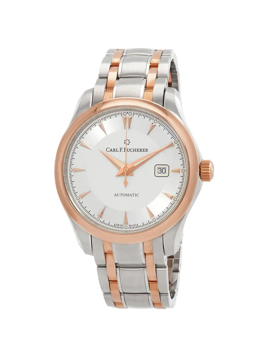 Мужские часы Carl F. Bucherer Manero Autodate Automatic с серебристым циферблатом 00.10915.07.13.21 — серебристый