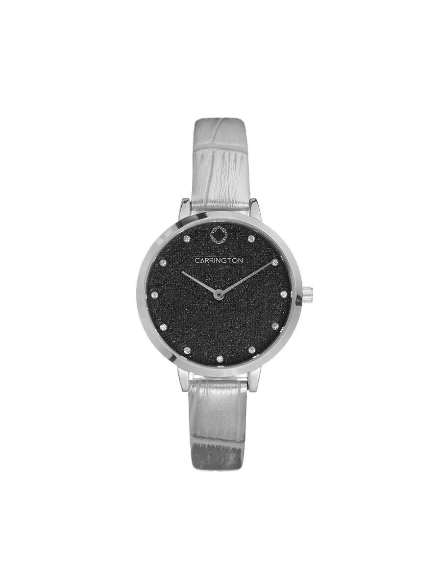 Женские часы Carrington Catherine Black Dial CT-2001-02 — серебристый