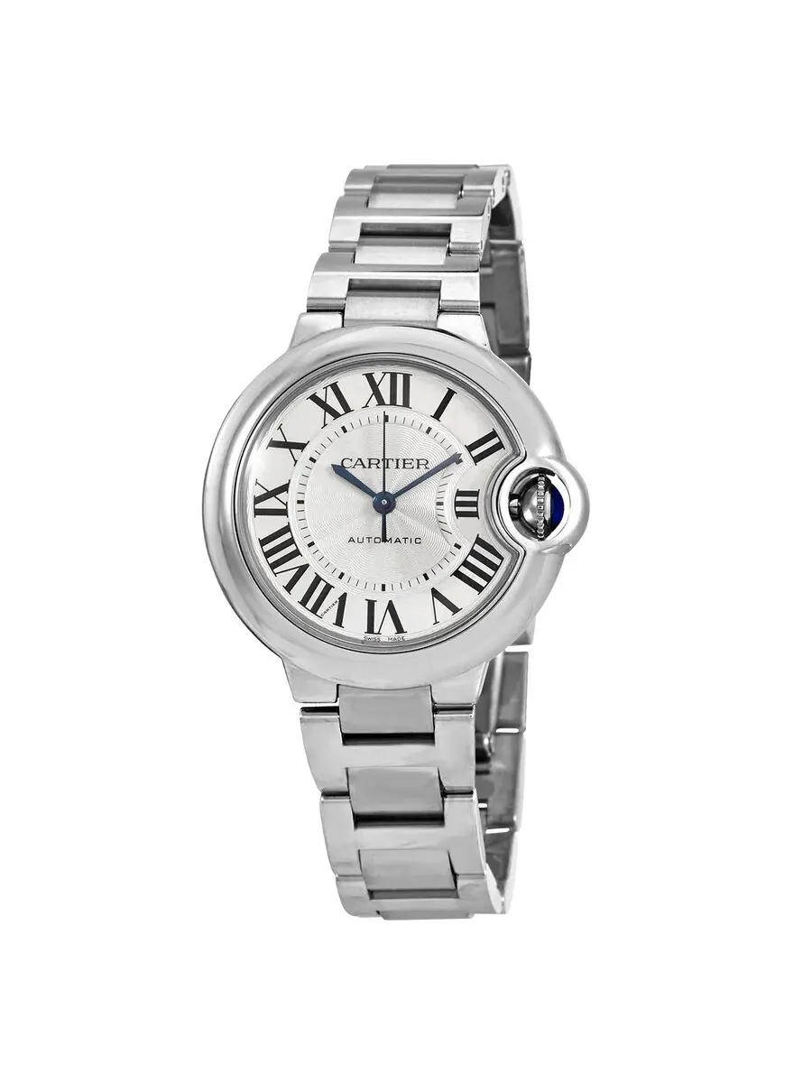 Женские часы Cartier Ballon Bleu Automatic с серебристым циферблатом WSBB0044 — серебристый