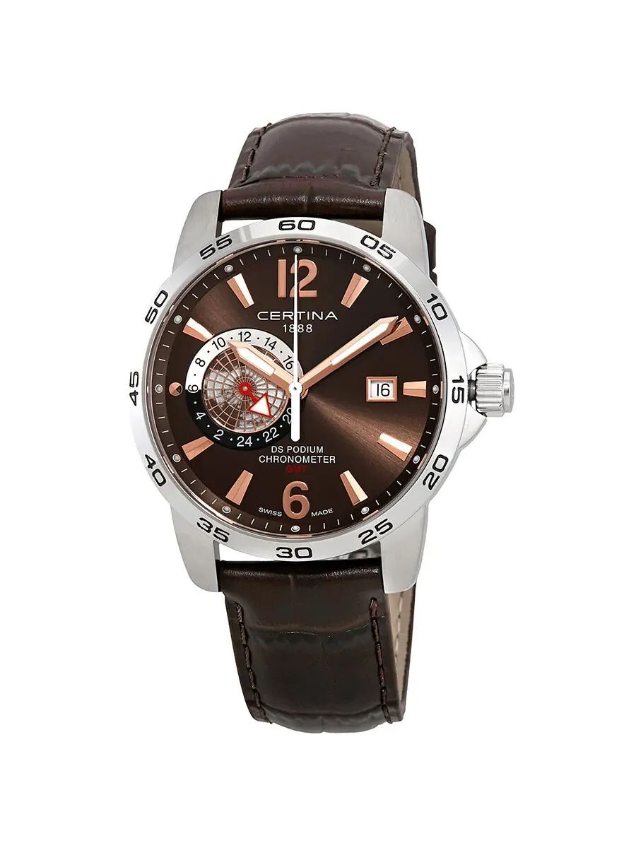 Мужские часы Certina DS Podium с коричневым циферблатом C034.455.16.087.01 — изображение 1 из 3, оттенок серебряный