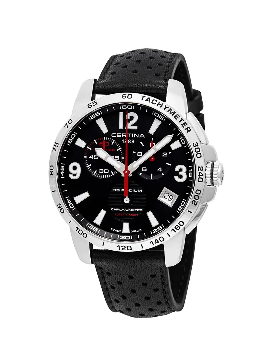 Мужские часы Certina DS Podium Chronograph Lap Timer с черным циферблатом C034.453.16.057.00 — изображение 1 из 3
