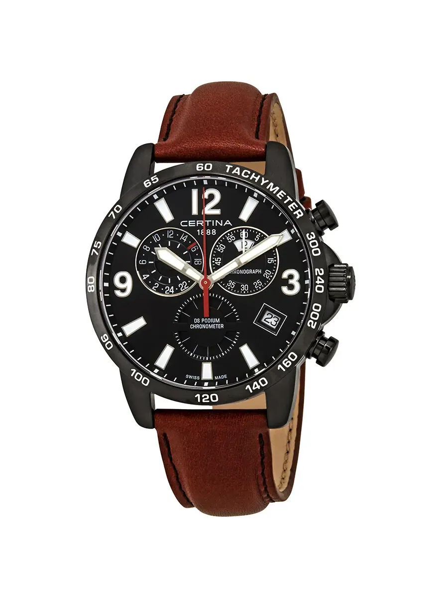 Мужские часы Certina DS Podium Chronograph с черным циферблатом C034.654.36.057.00 — изображение 1 из 3, оттенок черный