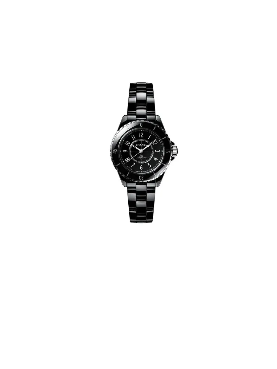 Мужские автоматические часы Chanel J12 с черным циферблатом, модель H5696 — черный