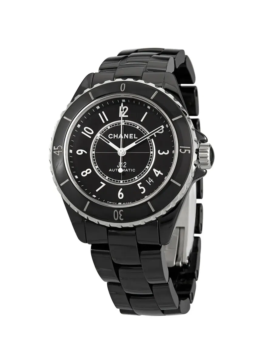 Женские часы Chanel J12 с черным циферблатом H5697 — черный