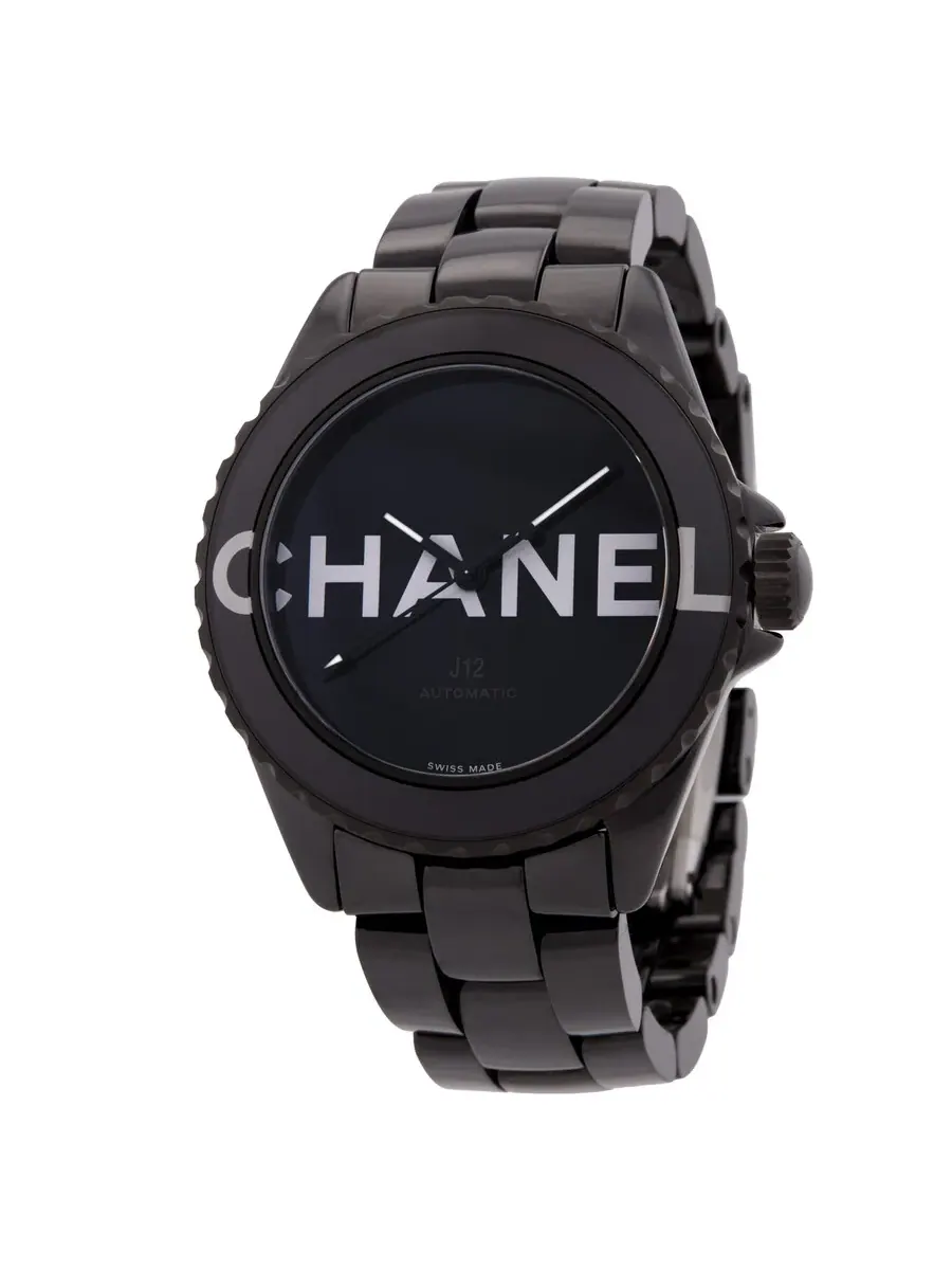 Женские часы Chanel J12 Wanted De Chanel с автоматическим механизмом, черным циферблатом, модель H7418 — черный