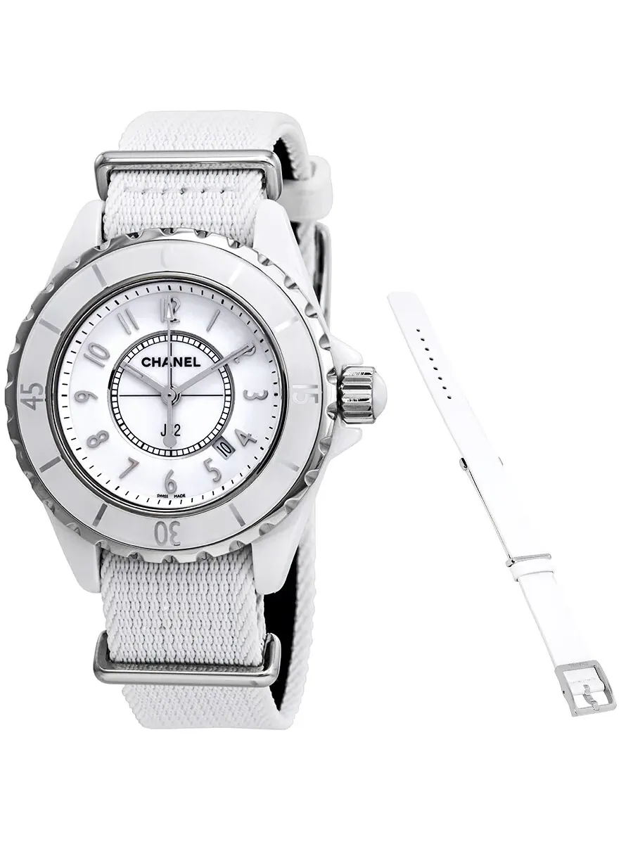 Женские часы Chanel J12 с белым циферблатом H4656 — белый