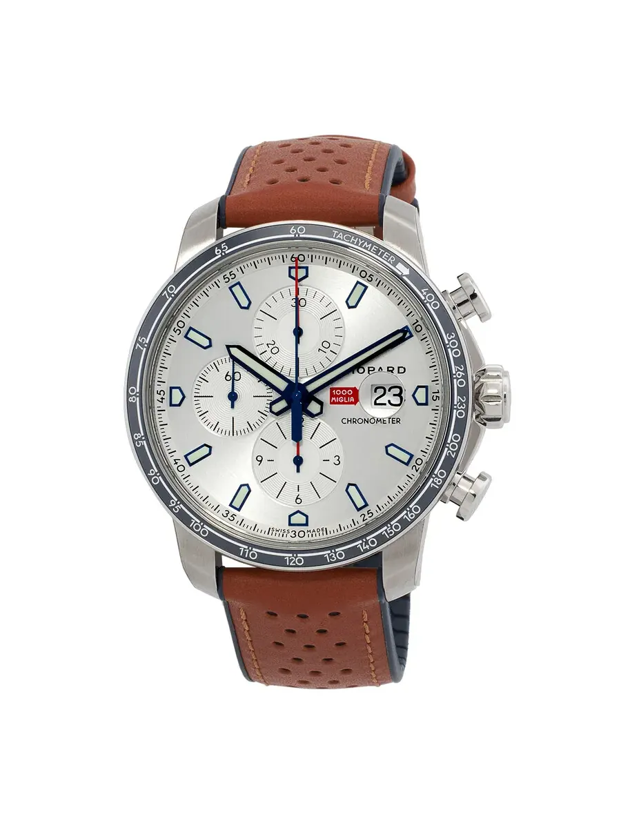 Мужские часы Chopard Mille Miglia GT XL Хронограф Автомат Серебристый циферблат 168571-3010 — изображение 1 из 3