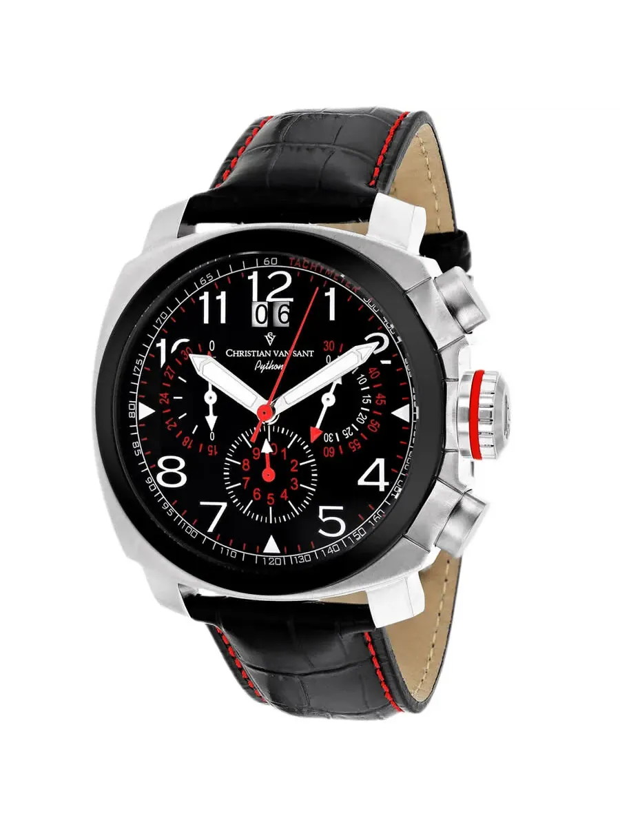 Мужские часы Christian Van Sant Grand Python Chronograph Quartz с черным циферблатом CV3AU1 — изображение 1 из 1